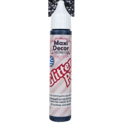 Glitter Pen Maxi Decor 28ml Black_GP22001232